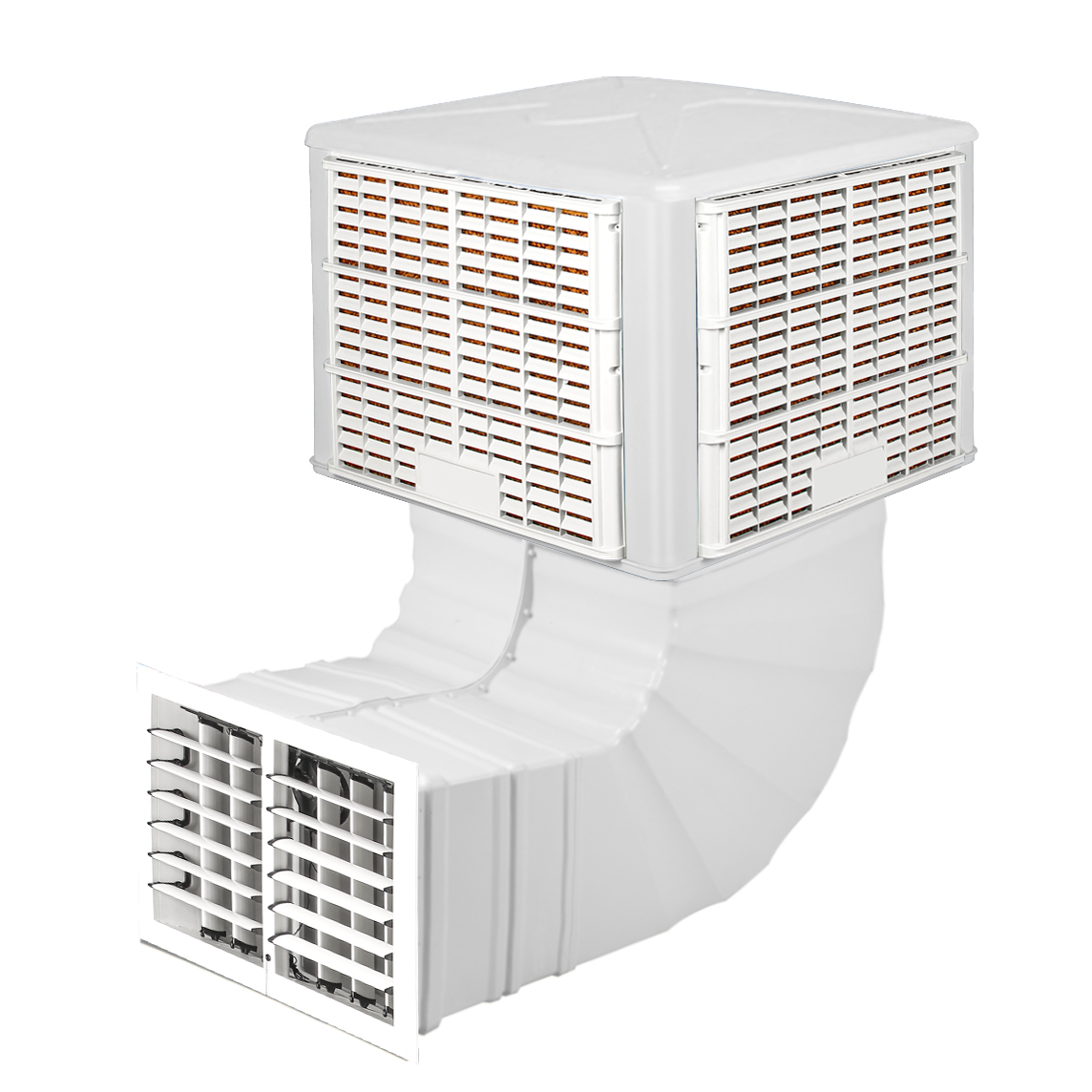 Enfriador de aire portátil evaporativo color gris 18000cuber metro 1.1kw