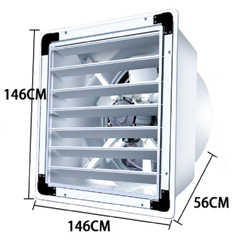 Vidrio de fibra de vidrio Ventilador de pared Ventilador axial Axial Ventilación industrial Ventilador de escape