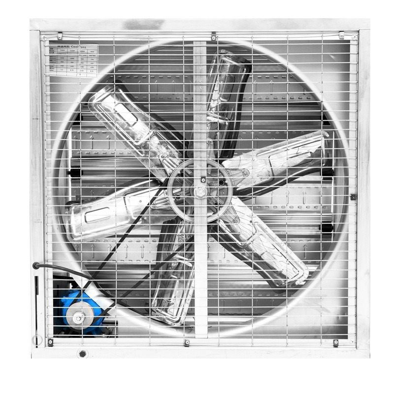 Jiatianxia 138x138x35cm Ventilador de flujo axial de montaje en pared 1100W 40000M3 / H Ventilador de escape de ventilación industrial